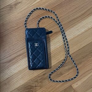 Black Quilted Crossbody Chain Bag
